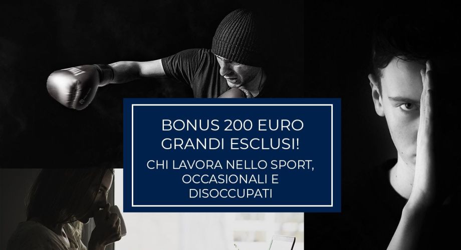 Bonus 200 euro, grandi esclusi
