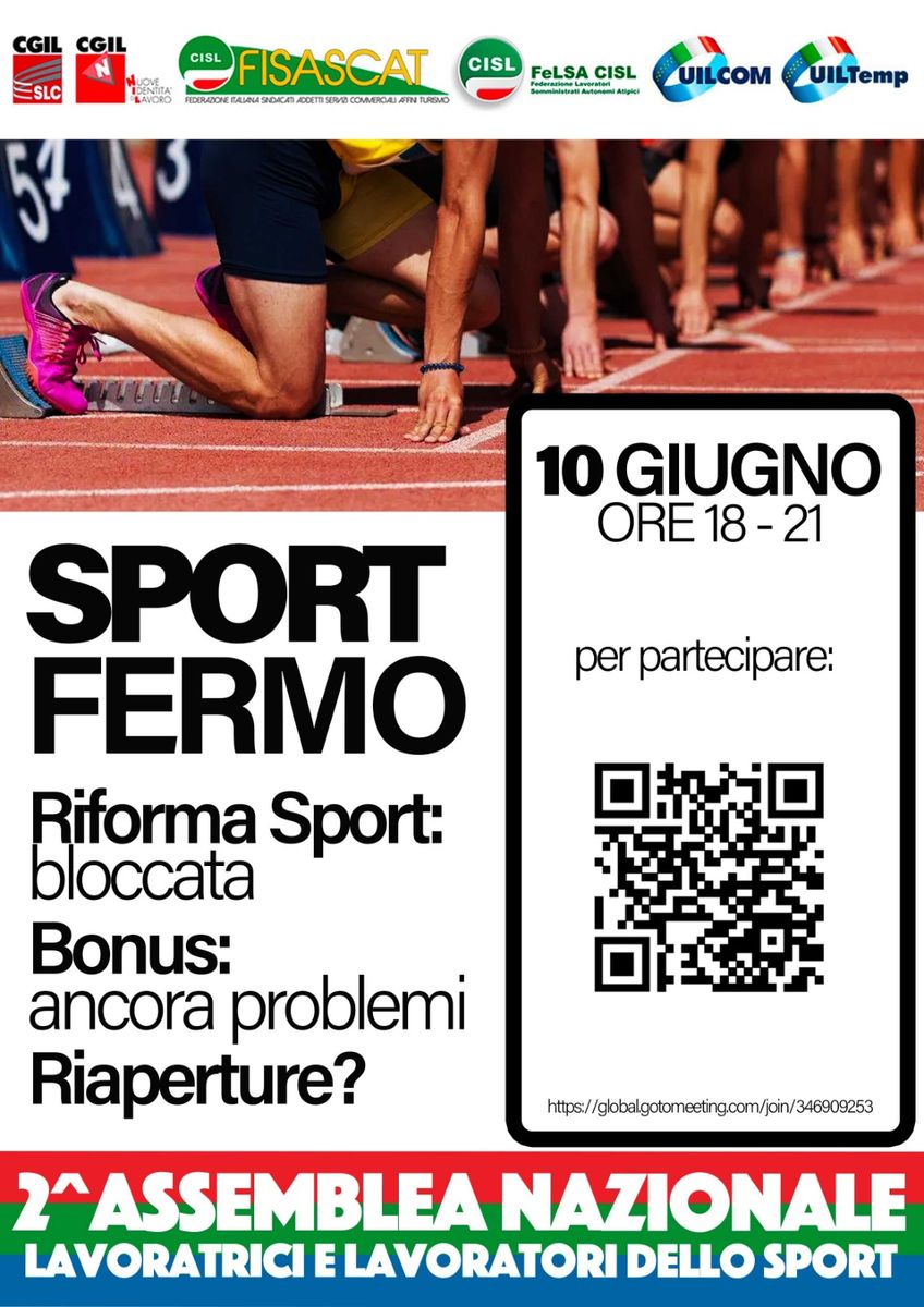 Sport Fermo: Seconda assemblea nazionale lavoratori e lavoratrici dello sport