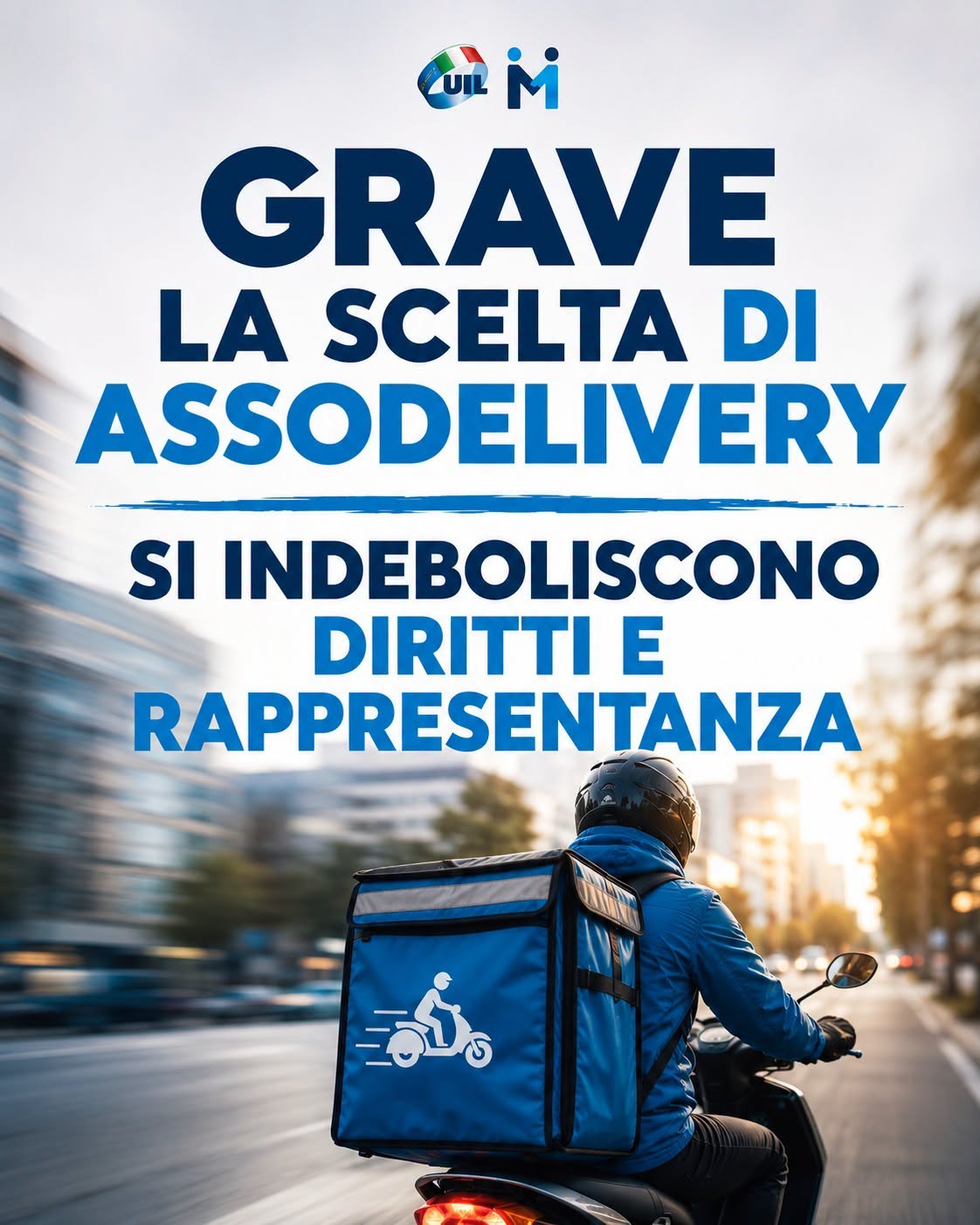 Riders, Carmelo Prestileo (UILTemp): "Grave la scelta di Assodelivery. Si indeboliscono diritti e rappresentanza"