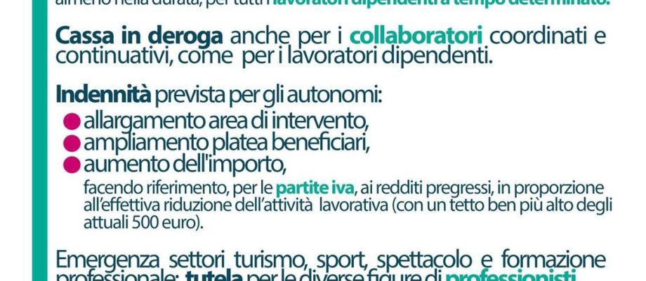 Emergenza Coronavirus: le proposte per sostenere i lavoratori somministrati ed autonomi